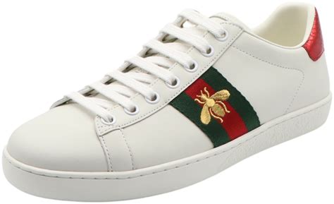 gucci white sneakers women|original gucci bee sneakers.